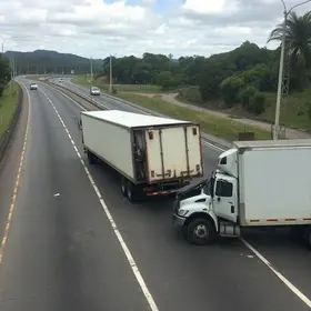 caminhão tomba na BR-376