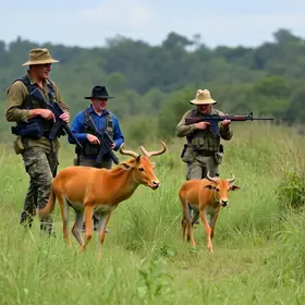 caçadores ilegais