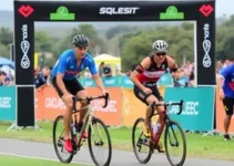 retirada de kits do Sesc Duathlon