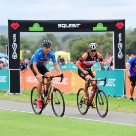retirada de kits do Sesc Duathlon