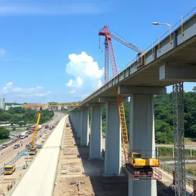 concretagem do viaduto Curitiba Pinhais